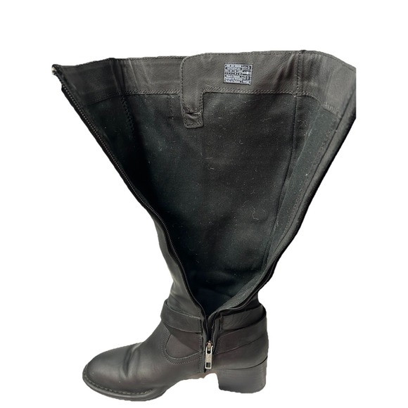 UGG Bandara Tall Black Leather Riding Boots Women's 8 Equestrian Minimalist - Picture 11 of 14